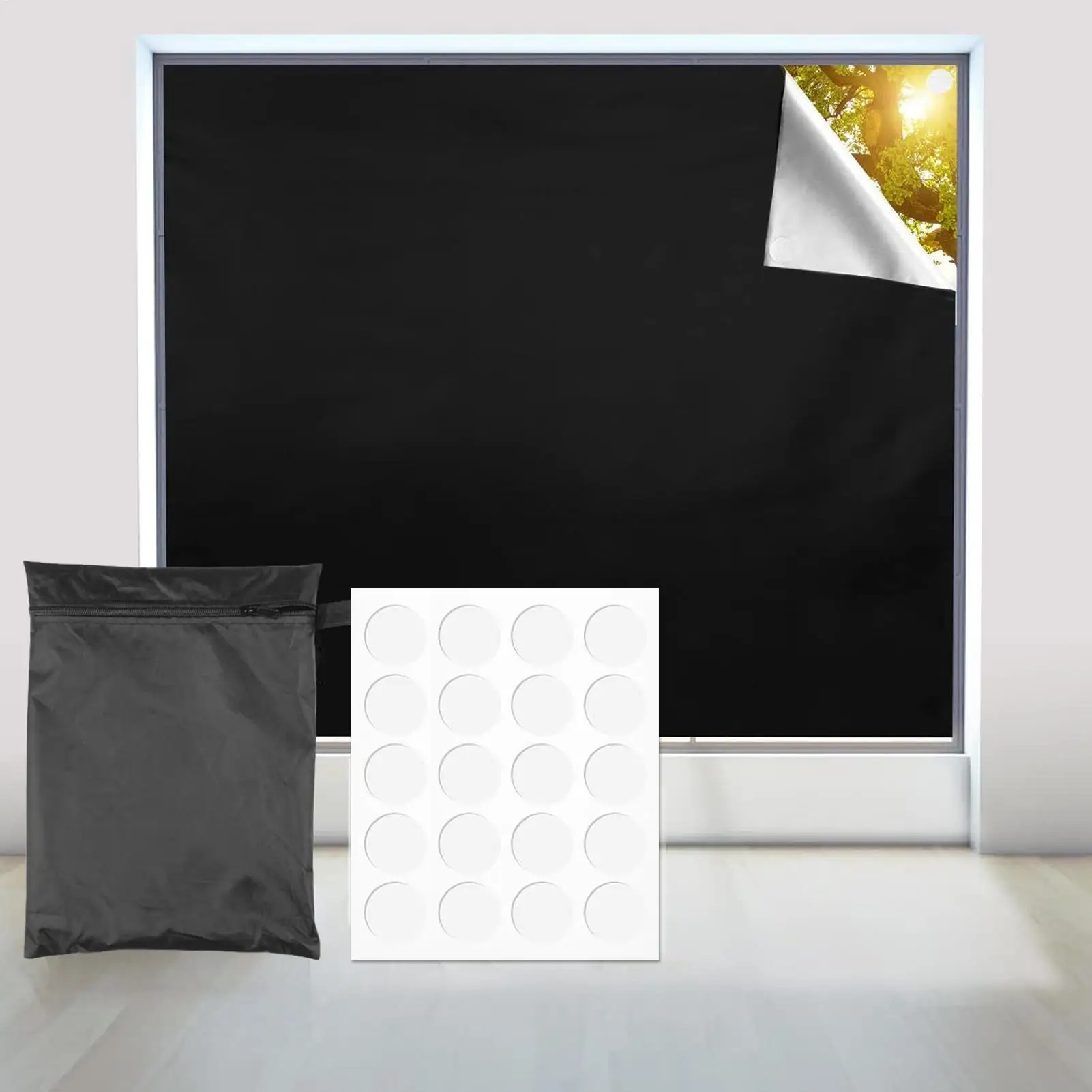 Blackout Shades Magnetic Travel Blackout Curtains Home Accessories For Car Rental Travel Vehicle Offices Trailer Door Patio