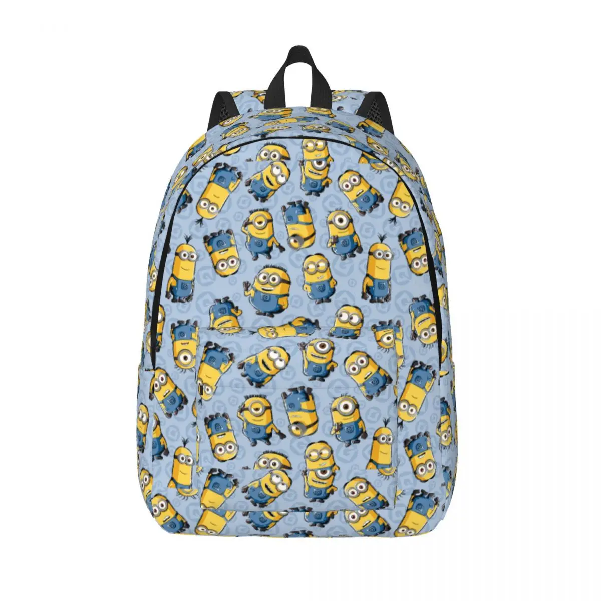 

Custom M-Minions Manga Cartoon M-Minions Canvas Backpack for Women Men Waterproof School College Bag Print Bookbag