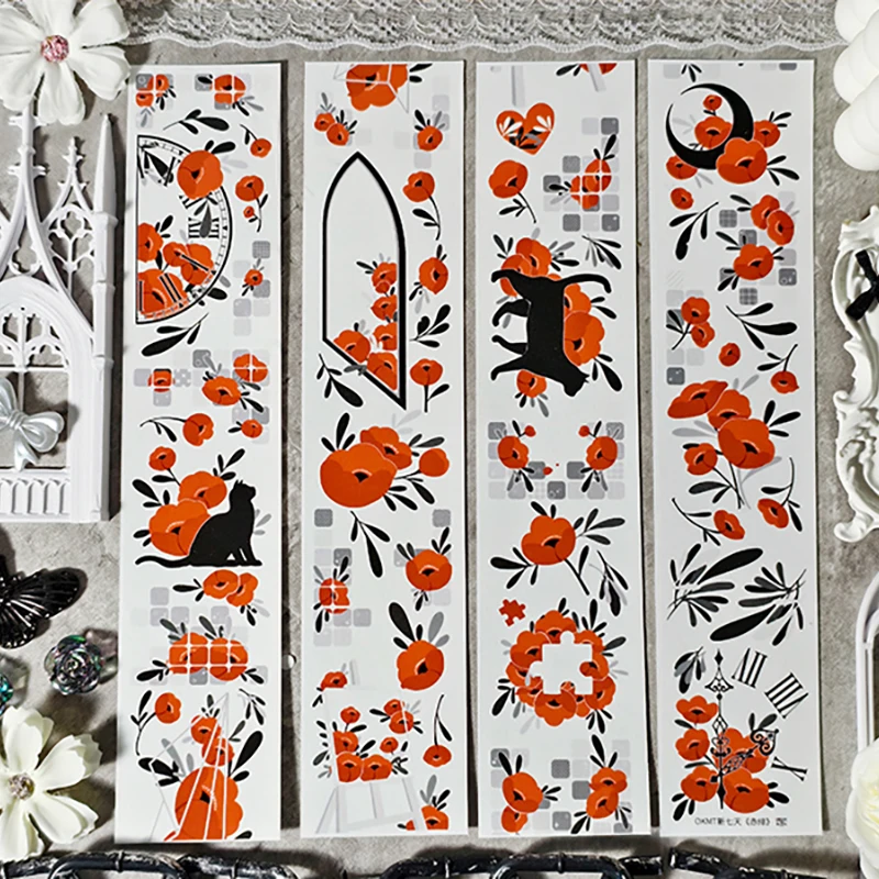 

Flower Washi Tape - Special Oil, Crimson Red, Full Roll