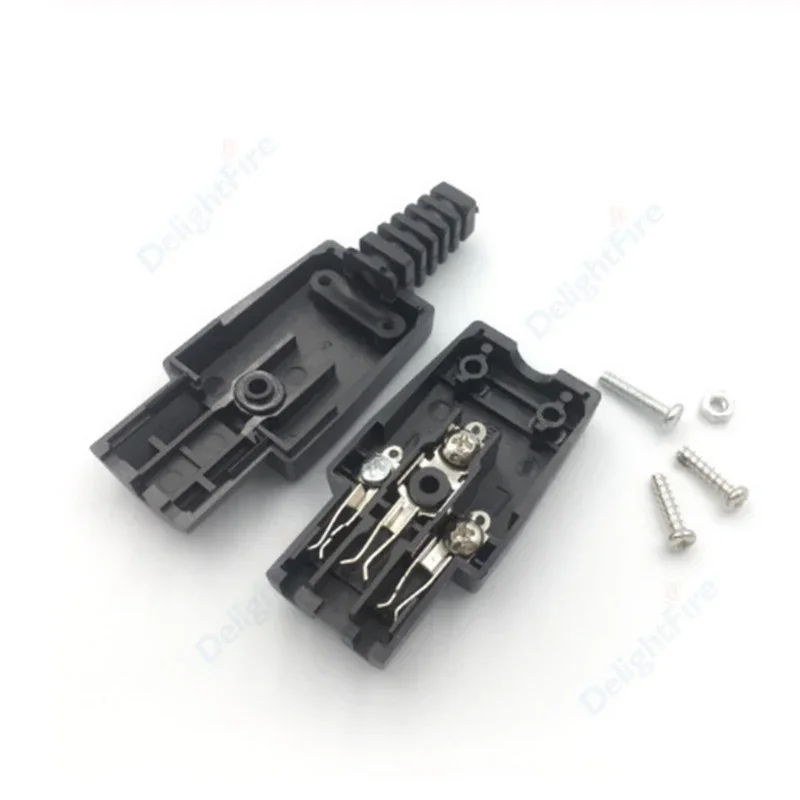IEC320 C14 C13 Electrical AC Socket Straight Cable Plug 16A Female Male Replacement Rewirable Inlet Power Connector Adapter