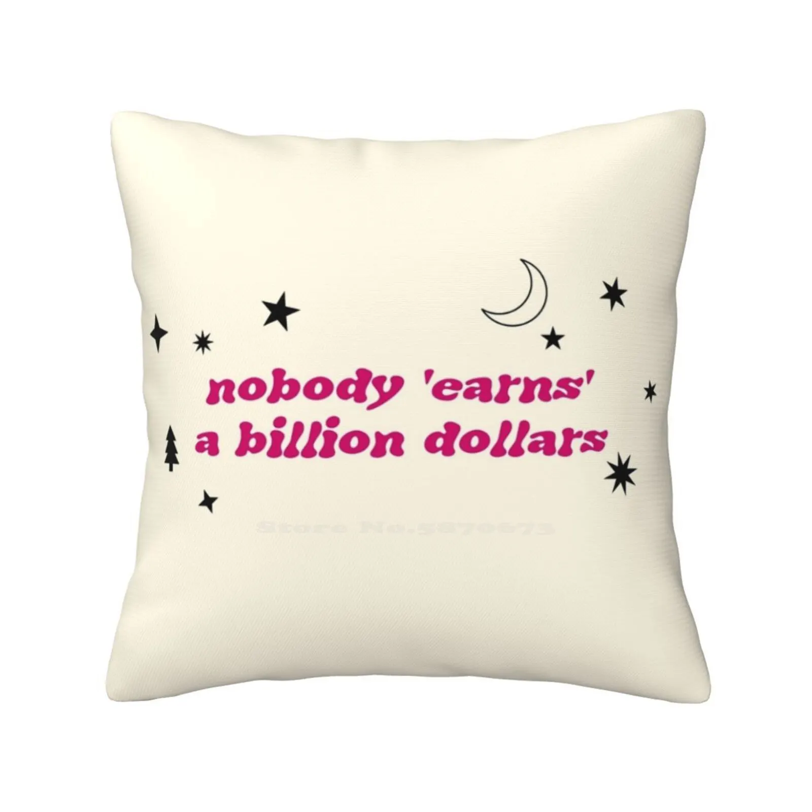 Nobody Earns A Billion Dollars Fashion Sofa Throw Pillow Cover Pillowcase Eat The Rich Intersectional Feminism Resist