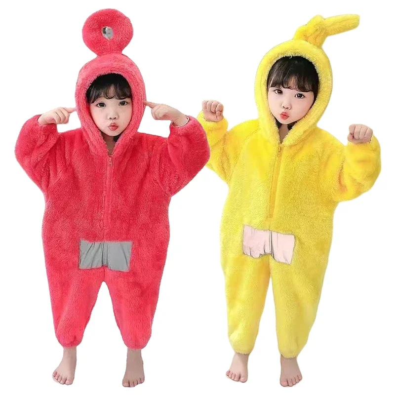 Adult Baby Kids Onesie Pajamas Anime Tinky Winky Dipsy Laa-Laa Po Costume Home Sleepwear Pijama Cosplay Carnival Party Clothes