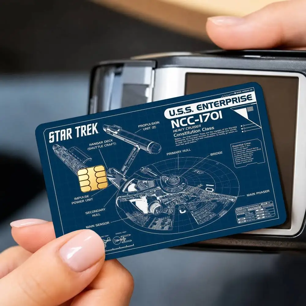 S-Star T-Trek Film 4 Pcs! Waterproof stickers card for credit cards, debit cards, and transit cards view 5