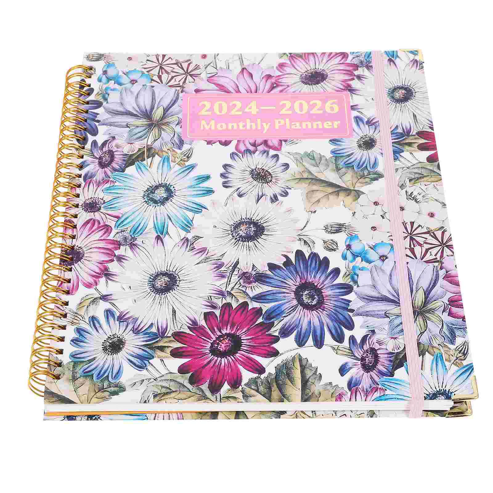 2024 Agenda Book Planning Handbook 2024-2026 Daily Planner Decorative Notepad Multipurpose Portable Notebook for Student