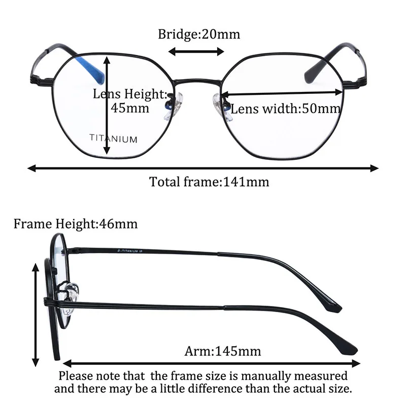 titanium eye glass frame for men prescription glasses multifocal myopia glasses progressive reading glasses man women customized