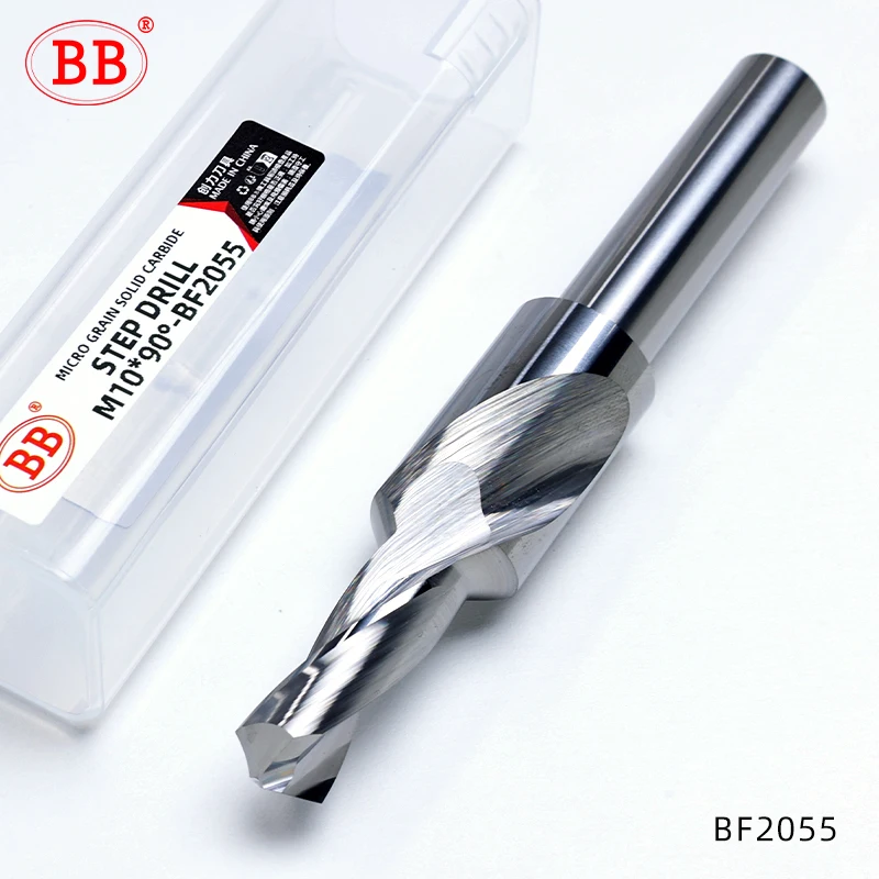 BB Step Drill CNC Machine Drilling Tool Solid Carbide Counterbore Countersink 90 180 Degree M3 M4 M5 M6 M10 M12