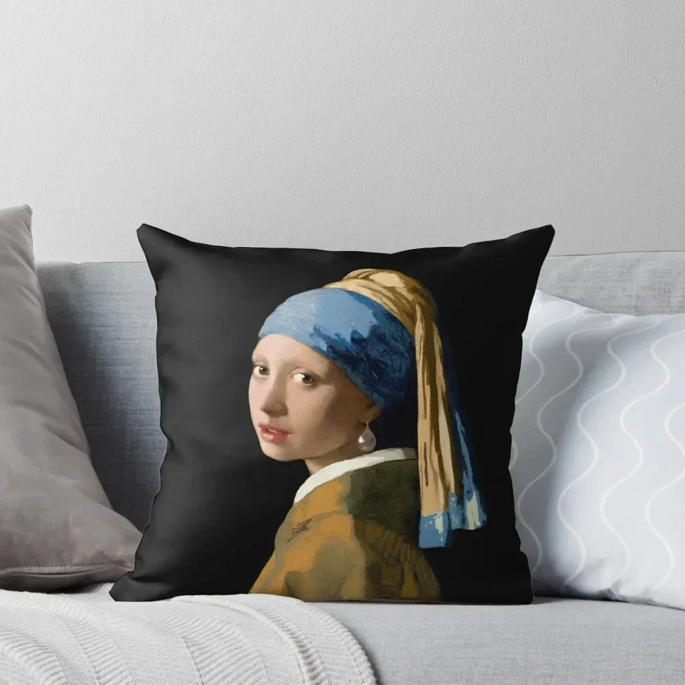 Girl With A Pearl Earring Throw Pillow Sofa Decorative Covers Cushion Cover Luxury pillow