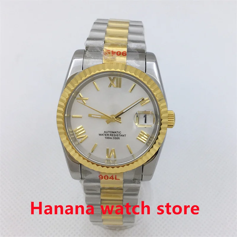 39mm Men's Watch Sapphire glass watch crystal NH35A movement Roman numeral dial Stainless steel strap 100-meter water resistance