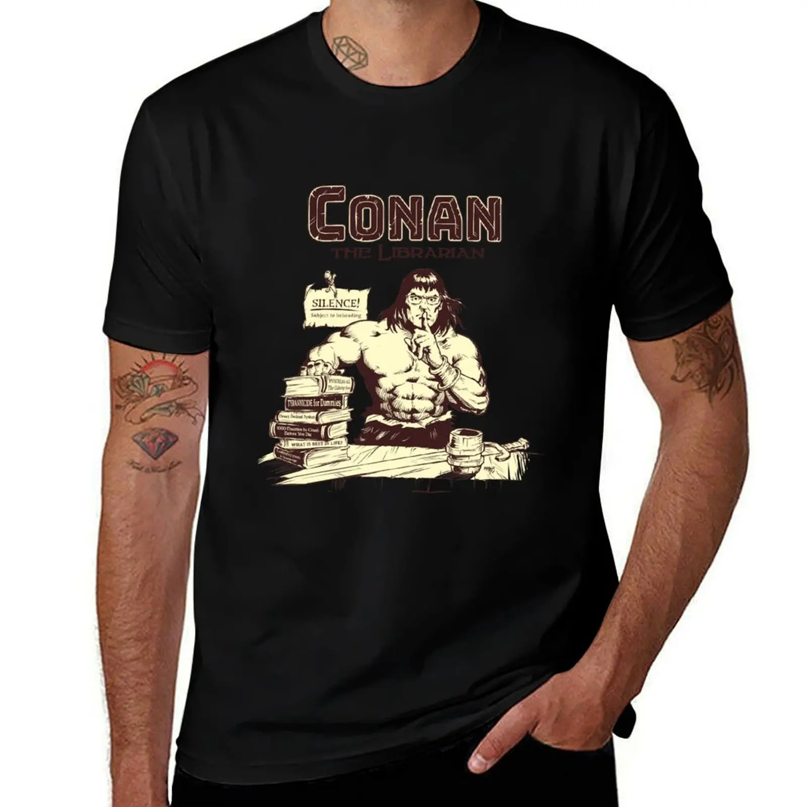 

Conan the Librarian T-Shirt cotton t shirts high quality T-Shirt