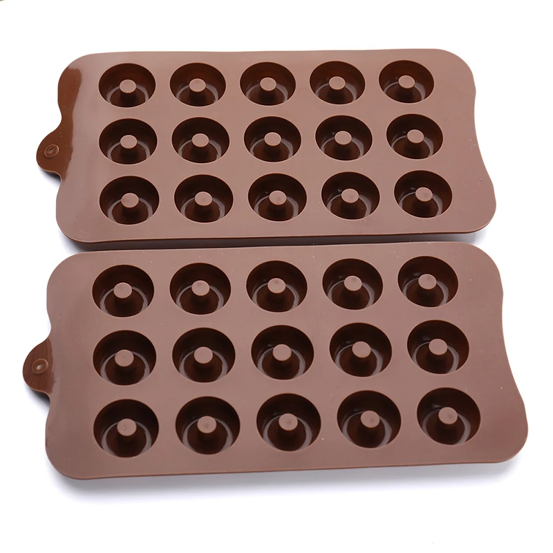 15 Cavity Donut DIY Baking Kitchen Mold 3D Mini Silicone Cake Mold Mousse Dessert Baking Chocolate Donut Baking Pan Pastry Mold