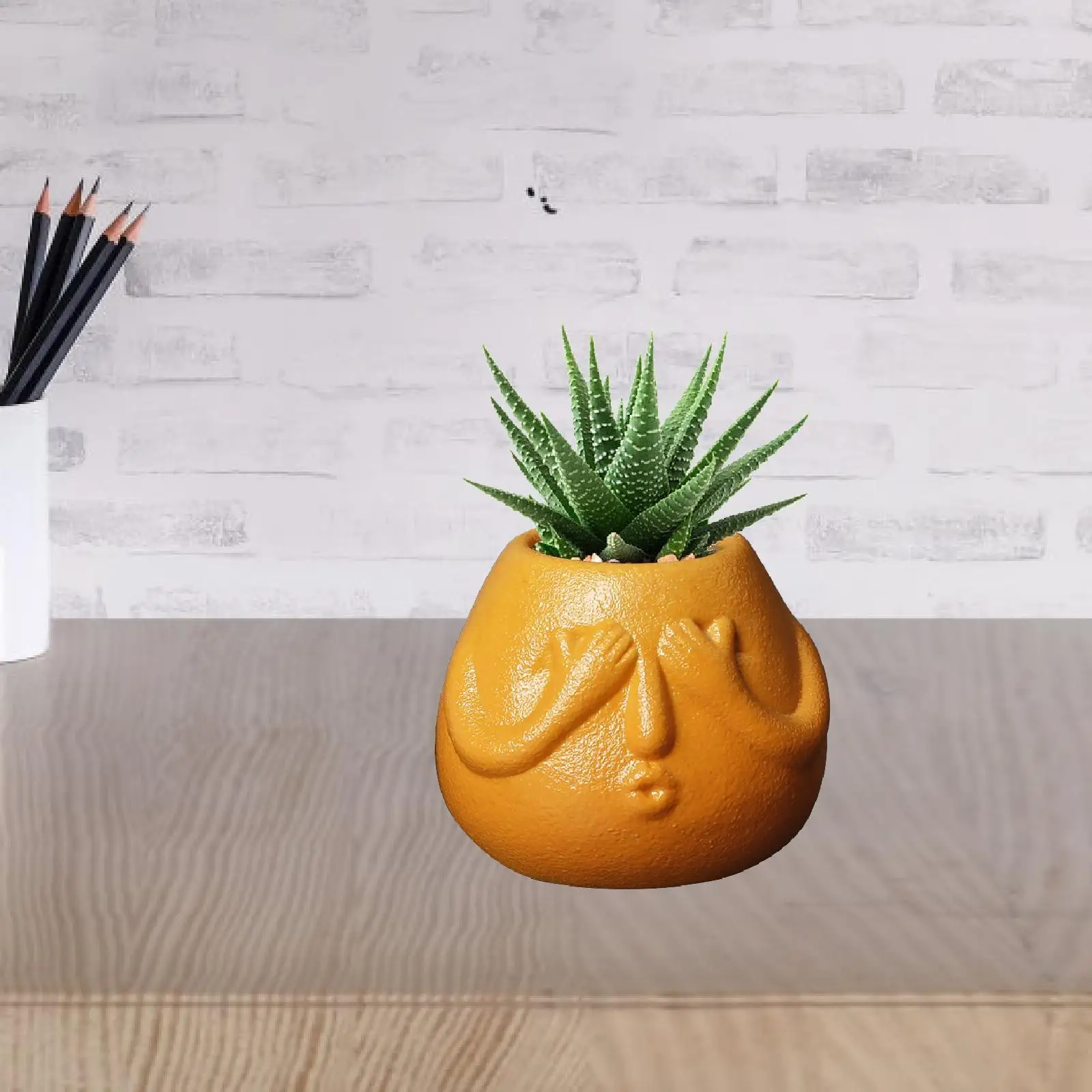 Funny Cartoon Planter Housewarming Gift for Small Plants Cute Plant Pot for Bedroom Bookshelf Indoor Outdoor Desk Living Room