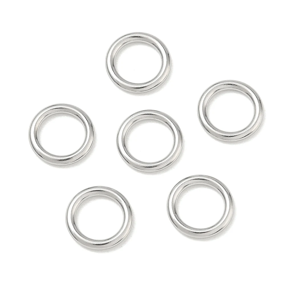 PandaHall 100 Stück IP-beschichtete 304 Edelstahl Vollständig Geschlossene Biegeringe, Verschiedene Größen 4-12mm für DIY Halsketten-Schmuckherstellung – Detail 9