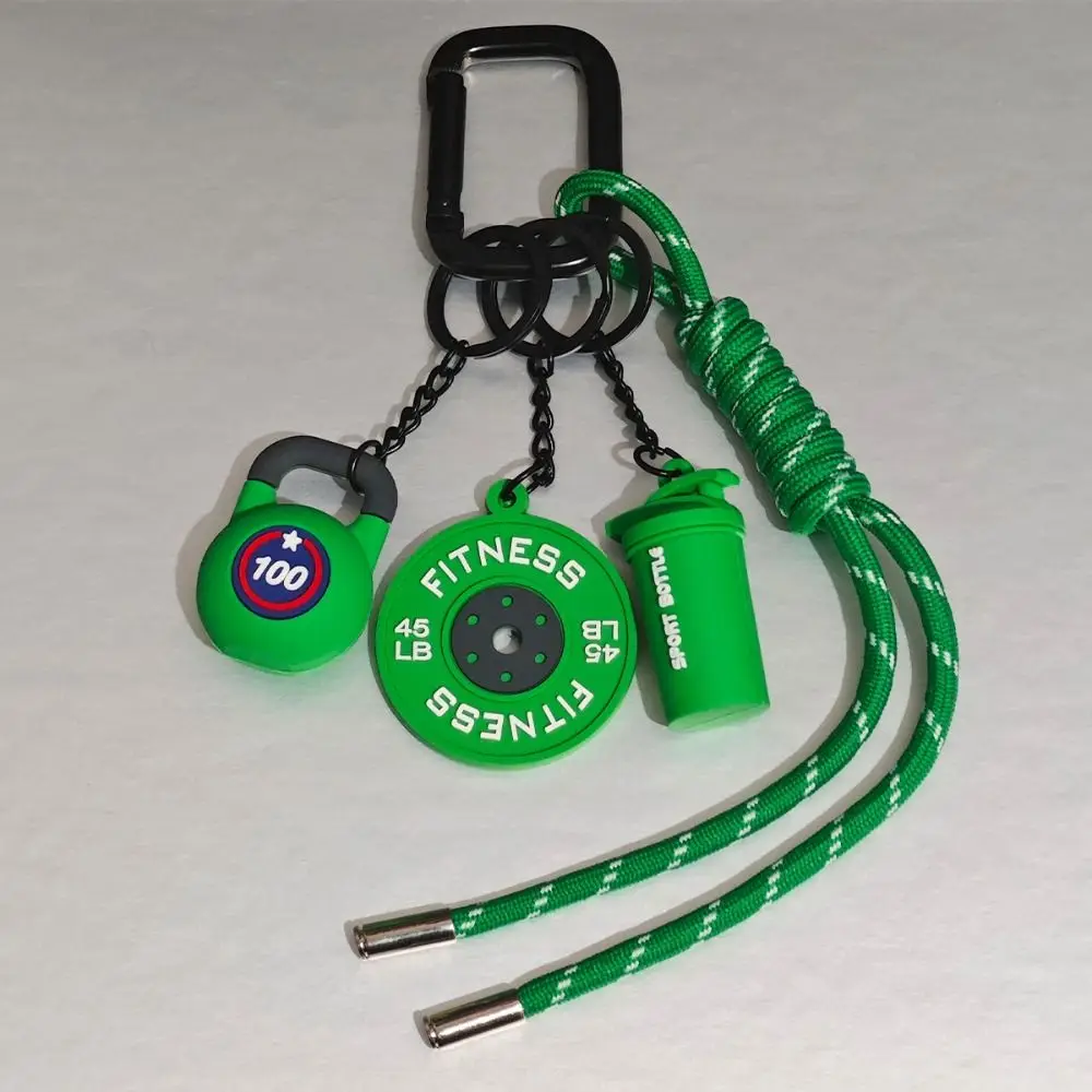 

Mini Barbell Plates Key Chain Kettlebells Water Cups Simulation Dumbbells Keyring Bag Charm Rectangular Buckle