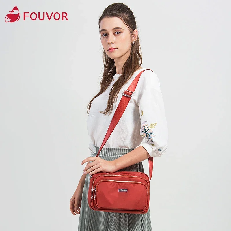 Fouvor 2025 New Fashion Waterproof Nylon Messenger Bag Women Simple Wild Canvas Casual Ladies Bag Oxford Shoulder Bag 2895-04