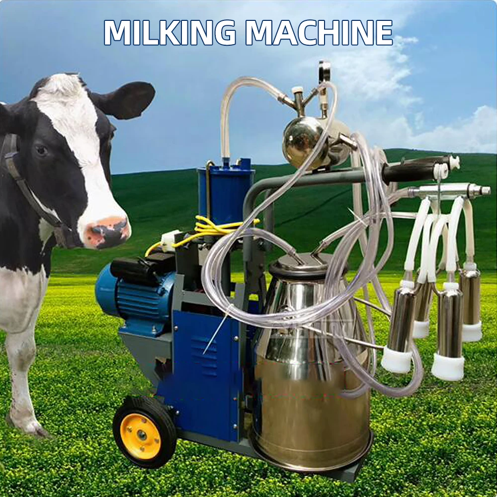 Dairy Milk Alpaca Milking Equipment with Antifreeze Pipe;Electric Piston Milking Machine Farm Animal Husbandry Breast Pump 