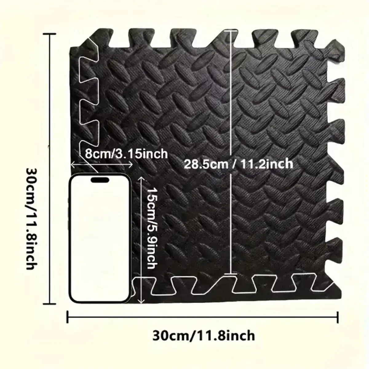 Time Saving 16 PCS Gym Mats for Home Gym Black Removable Foam Floor Tiles Eva Gym Flooring for Workout Interlocking Foam Tiles