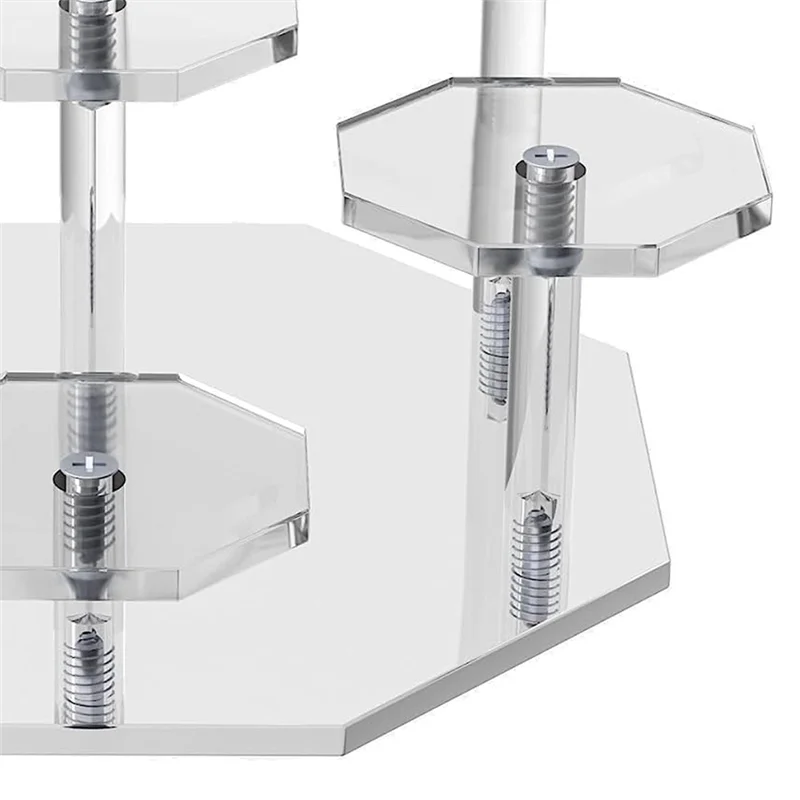 Acrylic Risers Display Stand,7Tier Perfume Organizer and Cupcake Stand,Storage Display Stand for Collectibles and Crafts