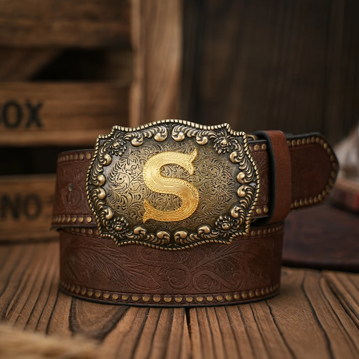1 Stück Western-Cowboy-Gürtel - Geeignet für Männer und Frauen. Western-Gürtel mit PU-Prägung und Schnalle. Einzigartiges und Retro-Design – Detail 21