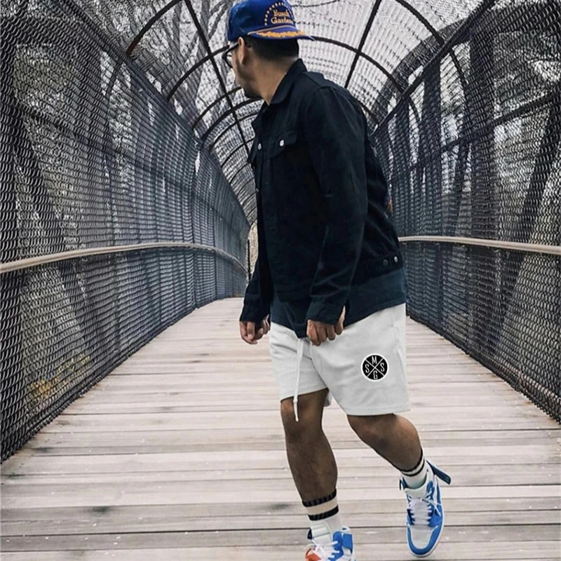 Summer Men Sports Fashion Fitness Shortpants Bodybuilding Gym  Workout Mesh Quick  Jogging Short Breathable training wear Shorts