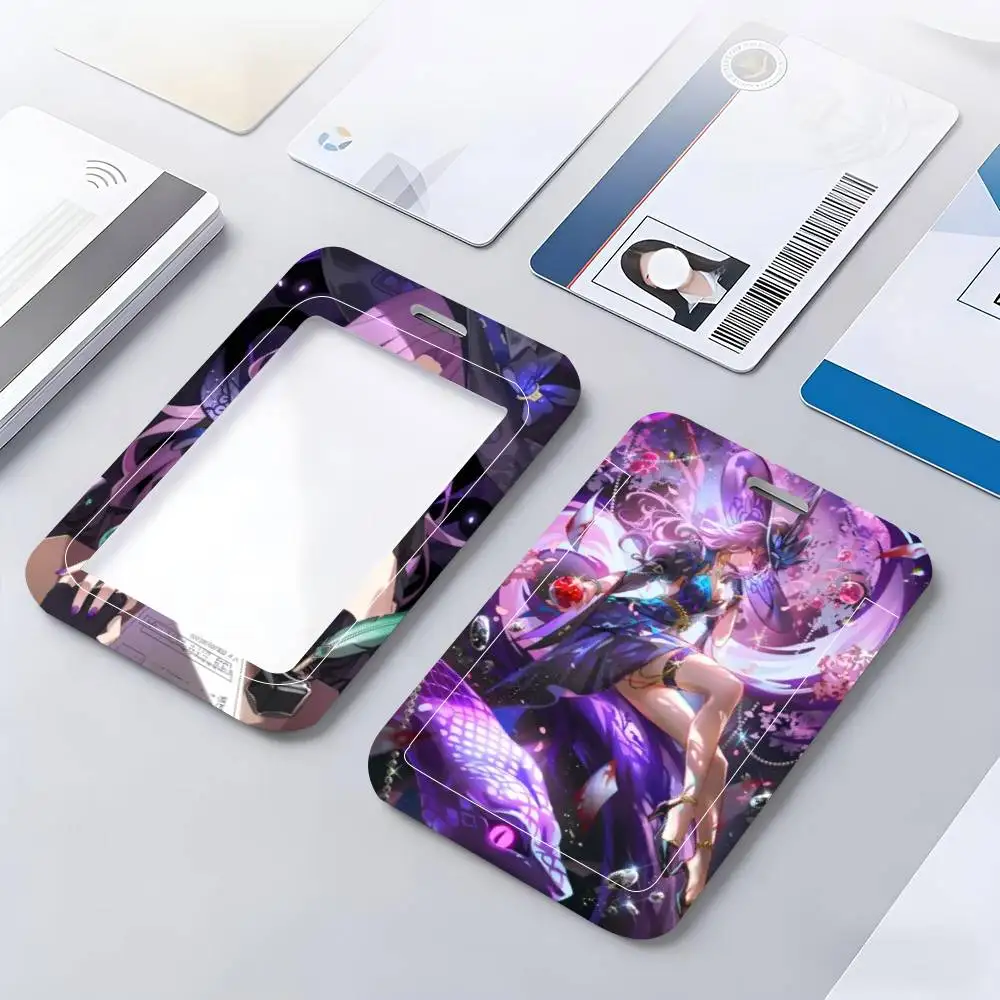 Game Honkai Star Rail Jade ID Card Holder Neck Strap Pendant Door Badge Holder Lanyards Keychain Work Credential Case Gift