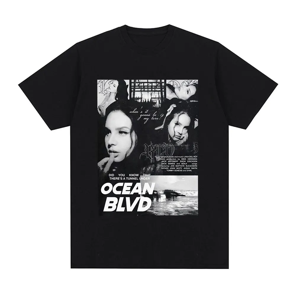 Singer Lana Del Rey T-Shirt Hip Hop Vintage Short Sleeve