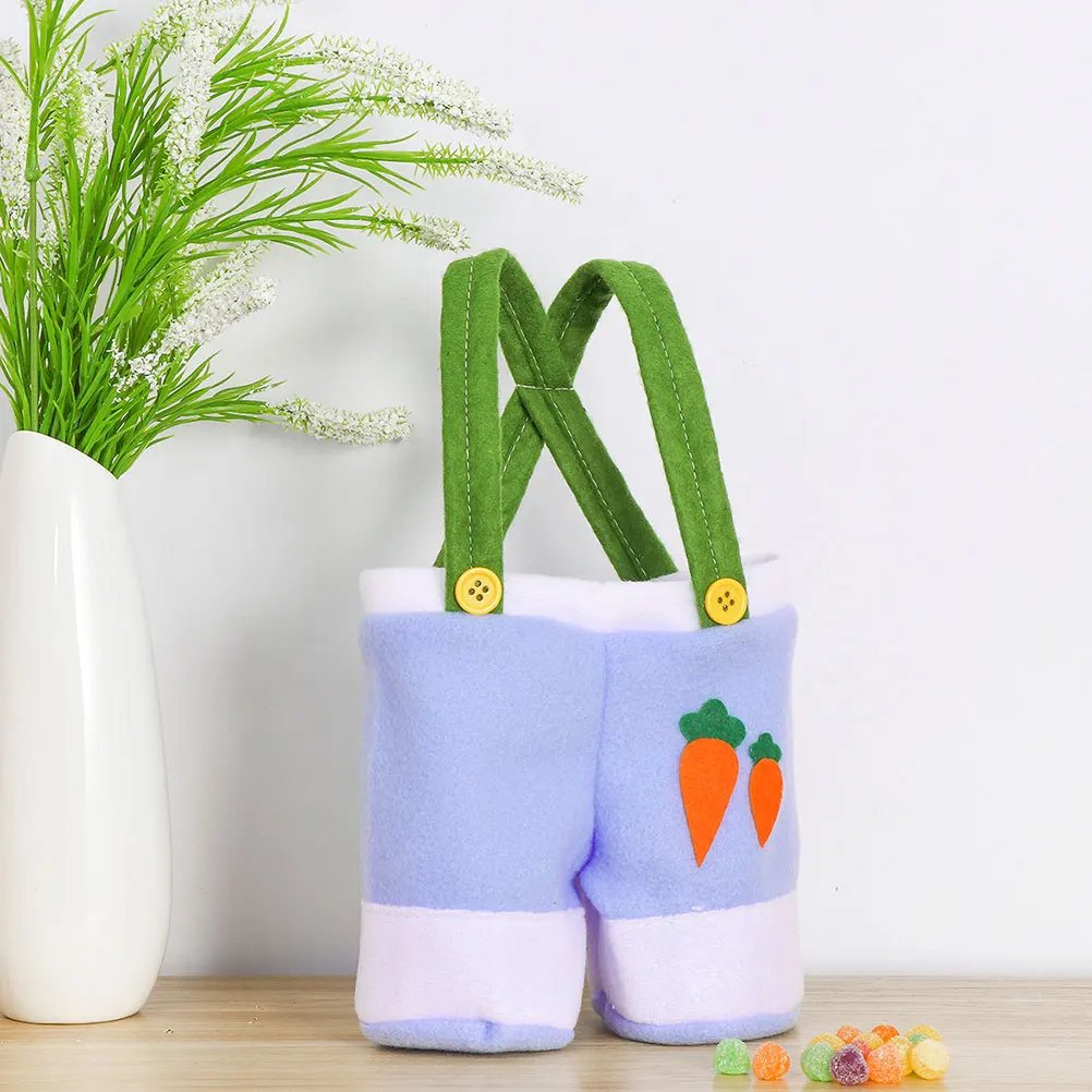 

Creative Easter Pants Shaped Candy Bags for Kids Party Favors Gift Packaging Storage Pouches Portable Goodie Bags Organizers