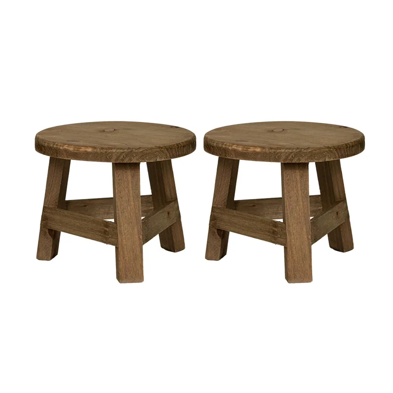 Soporte de madera para plantas ABGR-2X, taburete alto, soporte para plantas, soporte para maceta multifunción, para decoración de jardinería y sala de estar