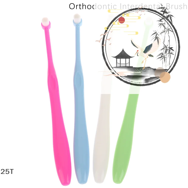 Orthodontic Interdental Brush Single-Beam Soft Teeth Cleaning Toothbrush Oral Care Tool Small Head Soft Hair Implant Adult
