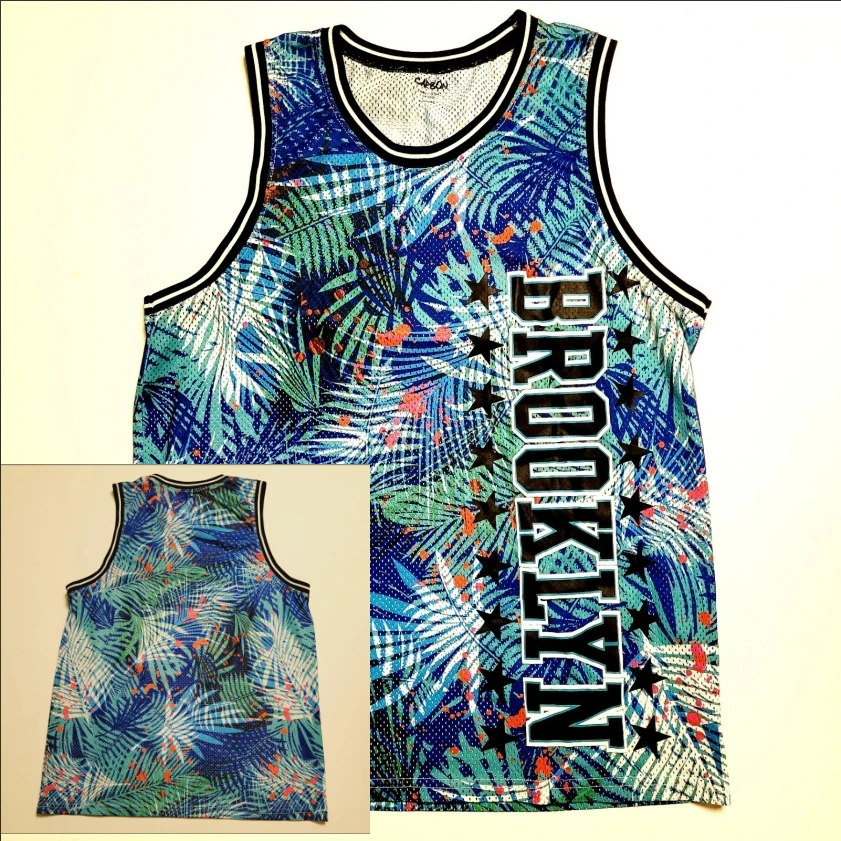 Maglia Brooklyn da uomo in carbonio grande blu nero rosso Jungle Athletic Canotta da donna comoda e ad asciugatura rapida