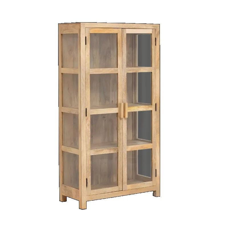 

Элегантный витринный шкаф из мангового дерева, создающий атмосферу роскоши