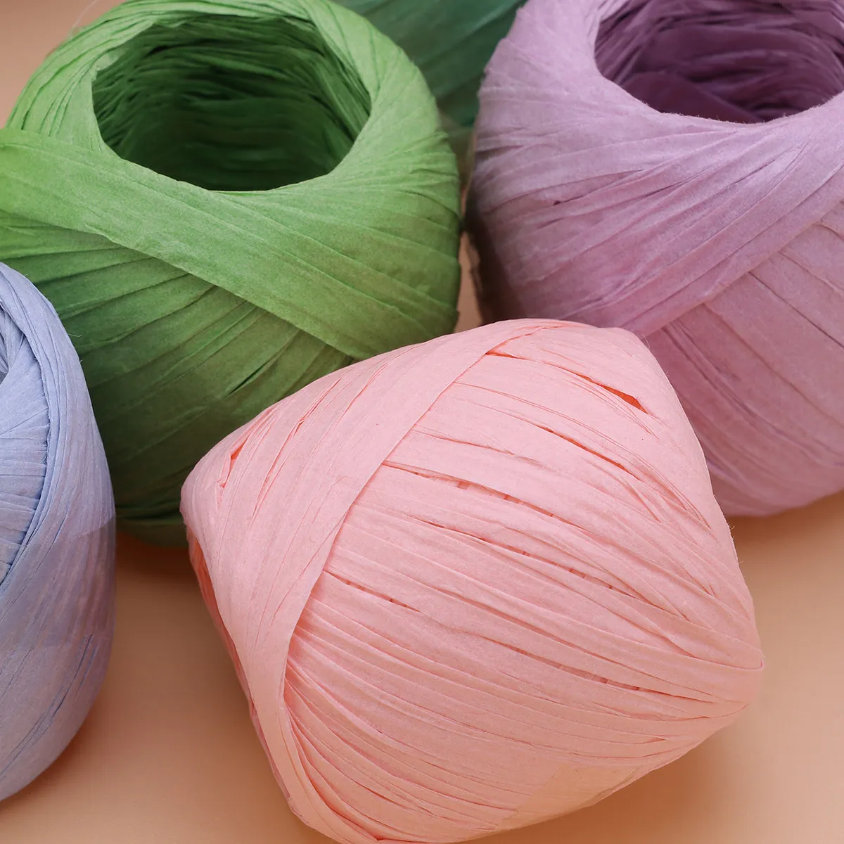Colorful Paper Cord 15Pcs 20M Bundling Rope for DIY Crafts Gift Wrapping Cactus and Sea Urchin Decor