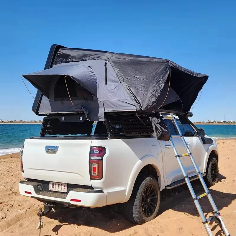 

Очень большая водонепроницаемая палатка на крыше автомобиля на 3-4 человека с твердым корпусом, уличная складная палатка для кемпинга и грузовика со сменной комнатой