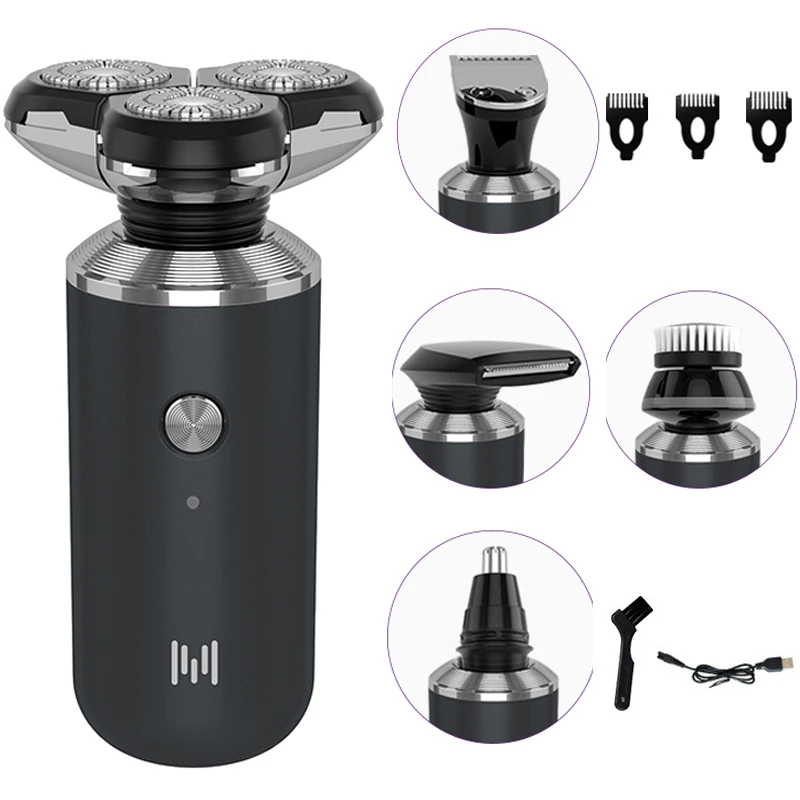 5 in 1 Multi-Functional Safety Razor Men Full-Body Waterproof Shaving Machine Electric Face Beard Trimmer Rechargeable Shaver