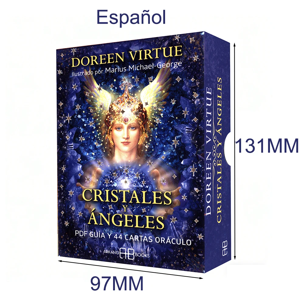 

Oráculo en Español, Cristales y Ángeles: 44 cartas oráculo profecía, adivinación con significado en él, palabras clave