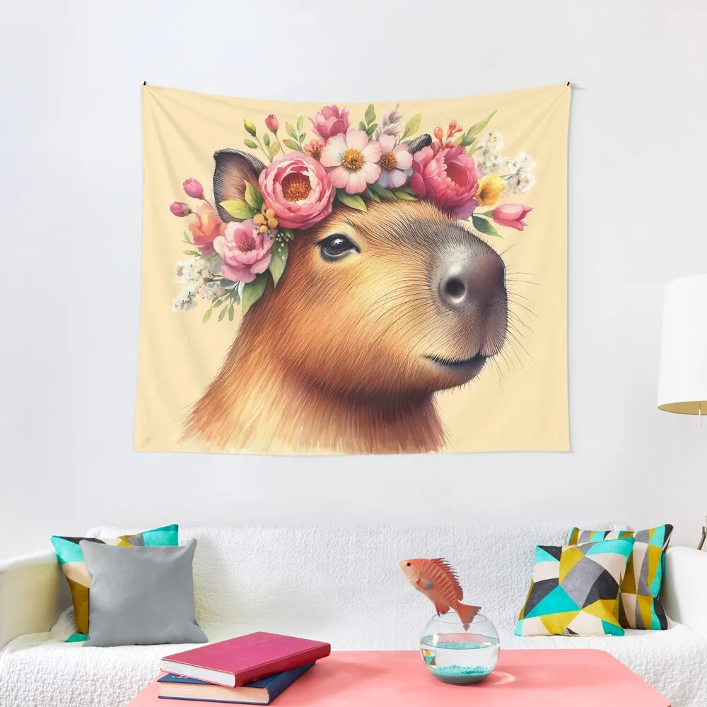 

Capybara Art #72 Capybara Lovers Tapestry Living Room Decoration Cute Decor Custom Tapestry