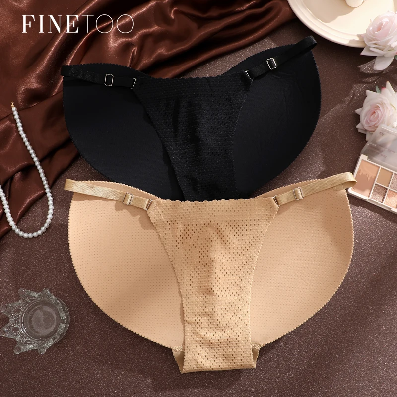 FINETOO Mutandine imbottite per l'anca Butt Lifter Shapewear per le donne Slip push up traspiranti sexy Controllo dei glutei femminili Mutandine per il culo finto