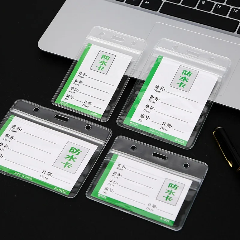 

1Pc Transparent Working Permit Case Badge Holder ID Tag Pass Bus Work Card Sleeve Cover Protective Case Badge Holders