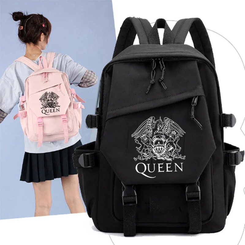 

New Female Freddie Mercury Women Waterproof Schoolbag High Capacity Trendy Girls Laptop School Bags Cute Travel Book Bag gift