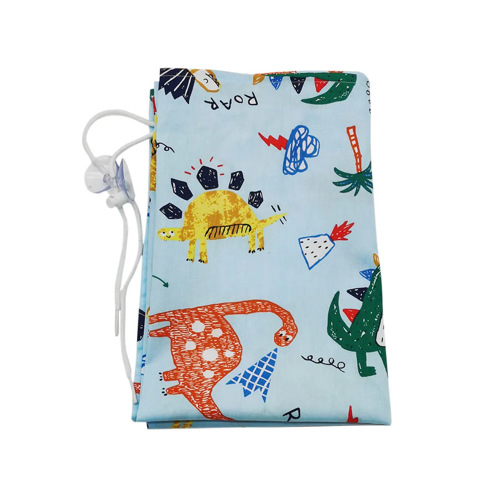 Suction Cup Curtain UV Protection Cute Cotton Baby Car Window Sunshade Cover Suction Cup Cloth Curtain for Kid Baby Children
