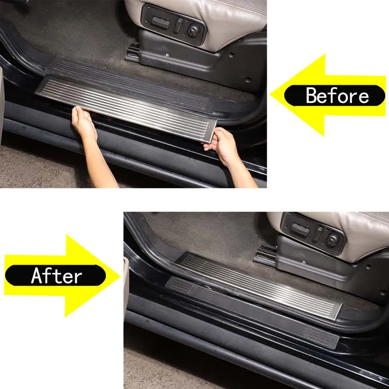 For Hummer H2 2003 2004 2005 2006 2007 2008 2009 Car built-in sill strip decorative board Welcome pedal Auto parts