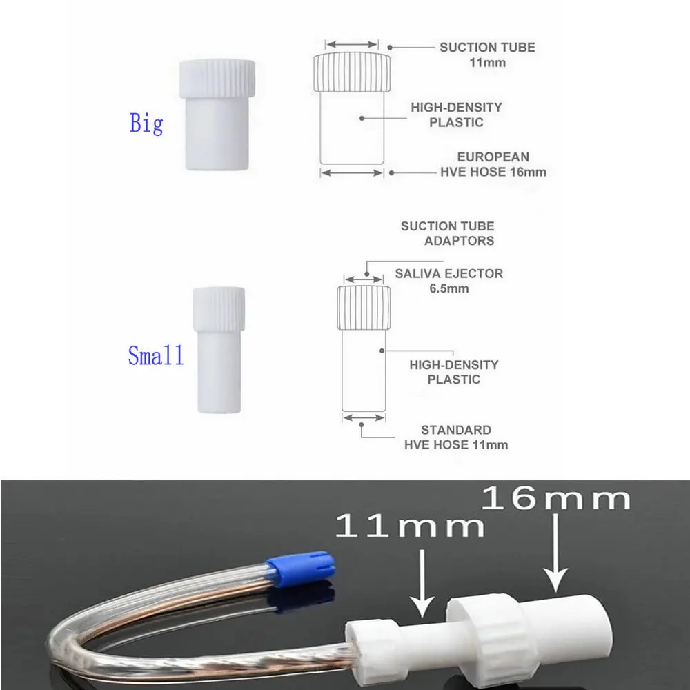 2 teile/satz Zahnarzt Werkzeug Einweg chirurgische Zahn Saugrohr Konverter Speichel schwenkt Ejektor Saug adapter Tipps