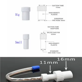 일회용 치과 수술 도구, 치과 석션 튜브 변환기, 침 회전 이젝터, 석션 어댑터 팁, 세트당 2 개