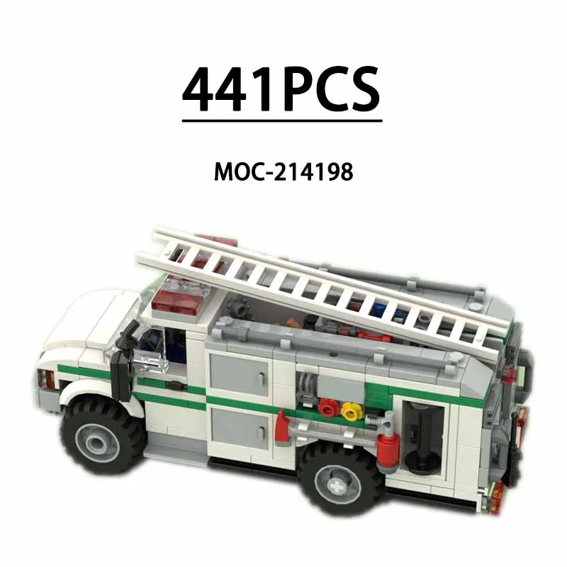 

MOC-214198 Forest Firefighting Service Medium Brush Truck - Type 6, 441 Pieces Birthday Gift for Boys, Christmas Toy Gift