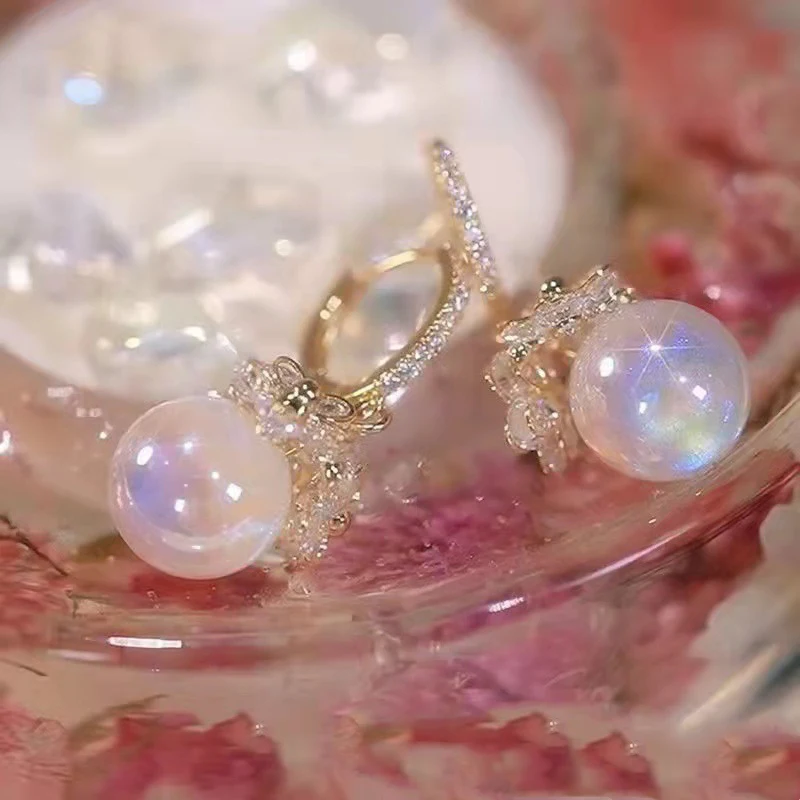 Neue süße Ohrringe mit Gänseblümchen-Anhänger für Damen, 2023, trendige koreanische süße Kreisohrringe, Hochzeit, Party, Schmuck, Geschenk – Detail 14