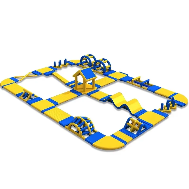Commercial New Design Inflatable Water Park with Floating Platform Inflatable Water Park