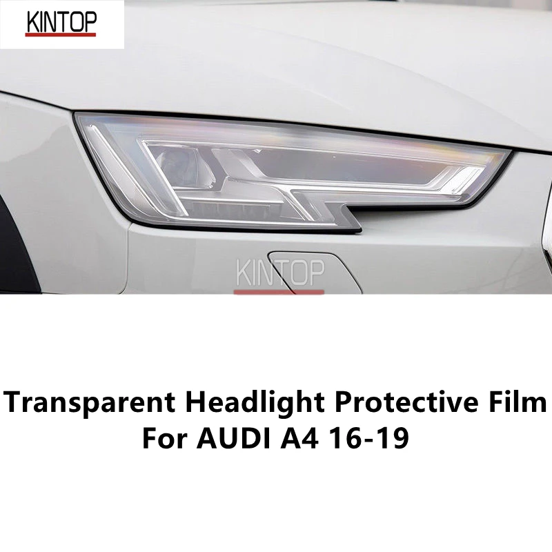 

For AUDI A4 16-19 TPU Transparent Headlight Protective Film, Headlight Protection, Film Modification