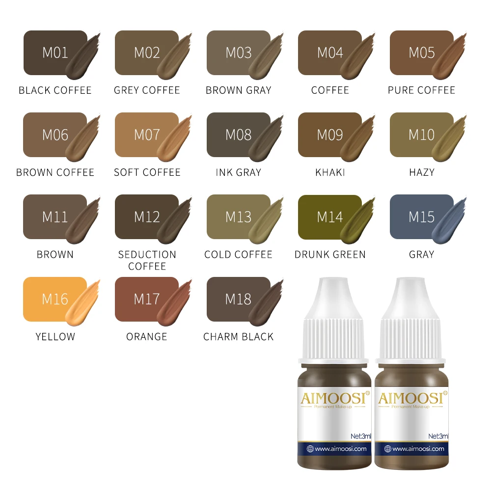 Pigment lait thé colorants pour ensembles de maquillage Semi-Permanent teinture sourcils Eyeliner lèvres beauté Microblading tatouage Pigments