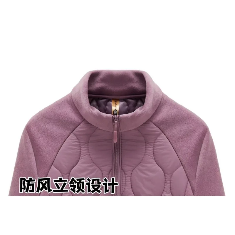 Autunno e inverno Nuovo stile da donna Colletto alla coreana impiombato Tasche con cerniera Giacca a maniche lunghe casual allentata versatile alla moda