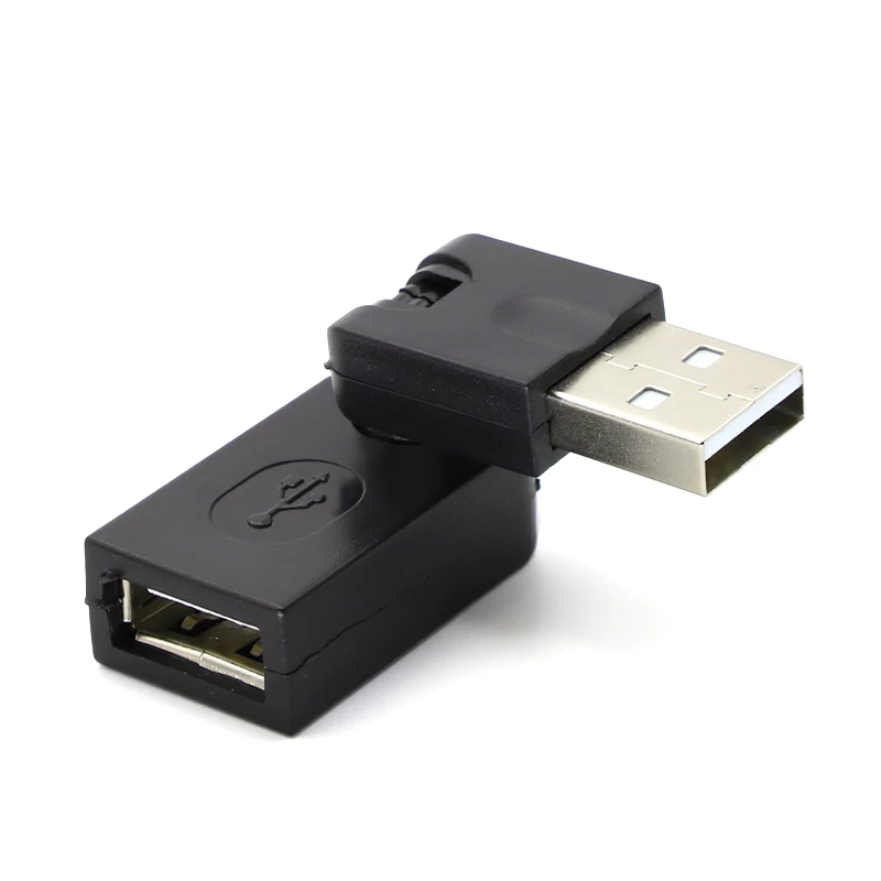 

1/2pcs Flexible Swivel Twist Angle 360 Degree Rotating USB 2.0 Male to USB Female Adapter Converter Connector