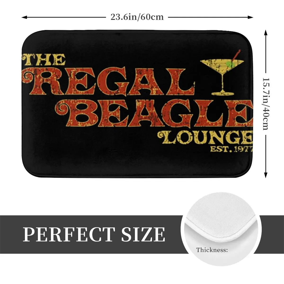 The Regal Beagle Lounge 1977 Anti-slip Doormat Floor Mat Sand Scraping Carpet Rug for Kitchen Entrance Home Balcony Footpad Mats